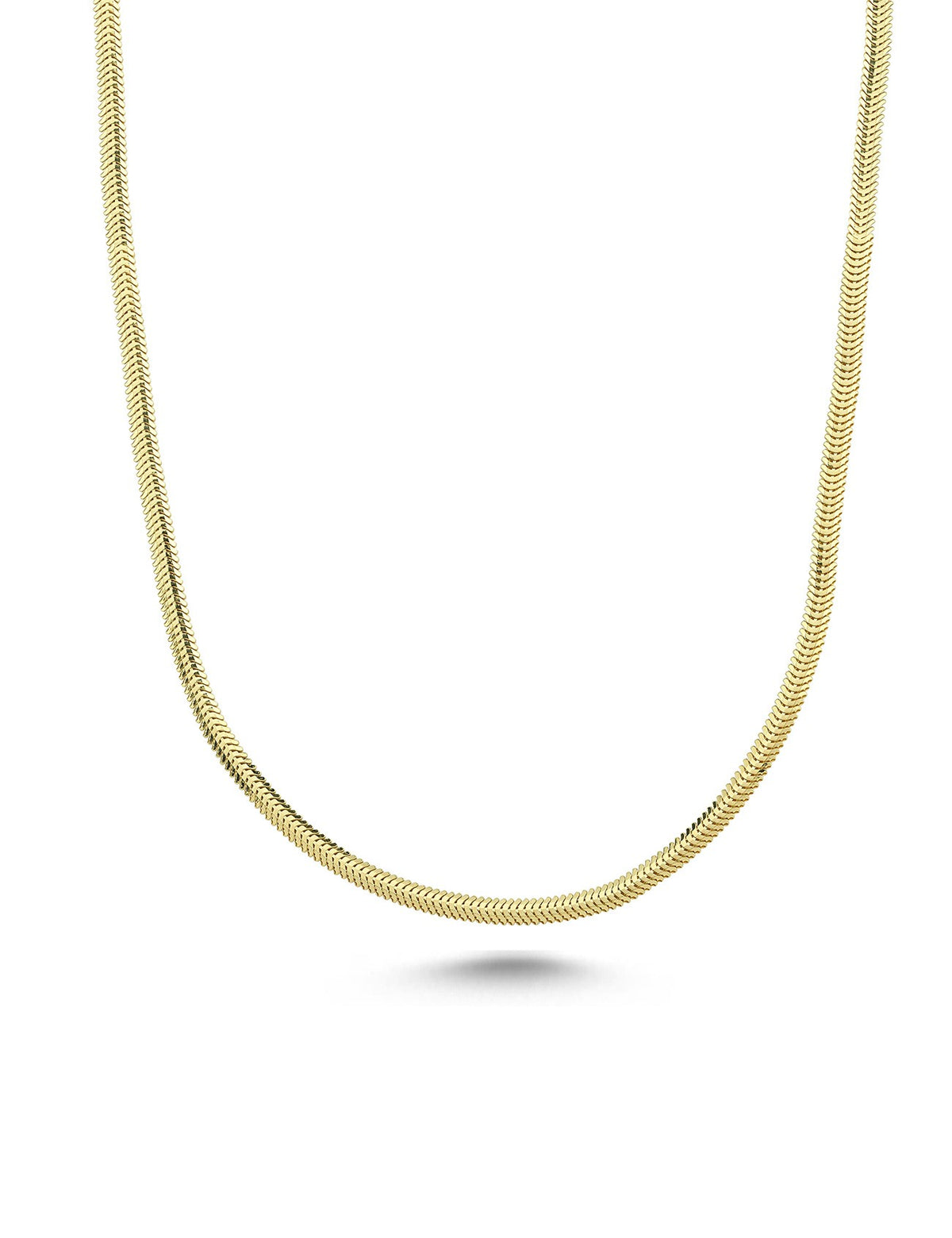 14K Herringbone Gold Necklace Main image