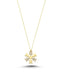 14K Stone-Set Snowflake Gold Necklace