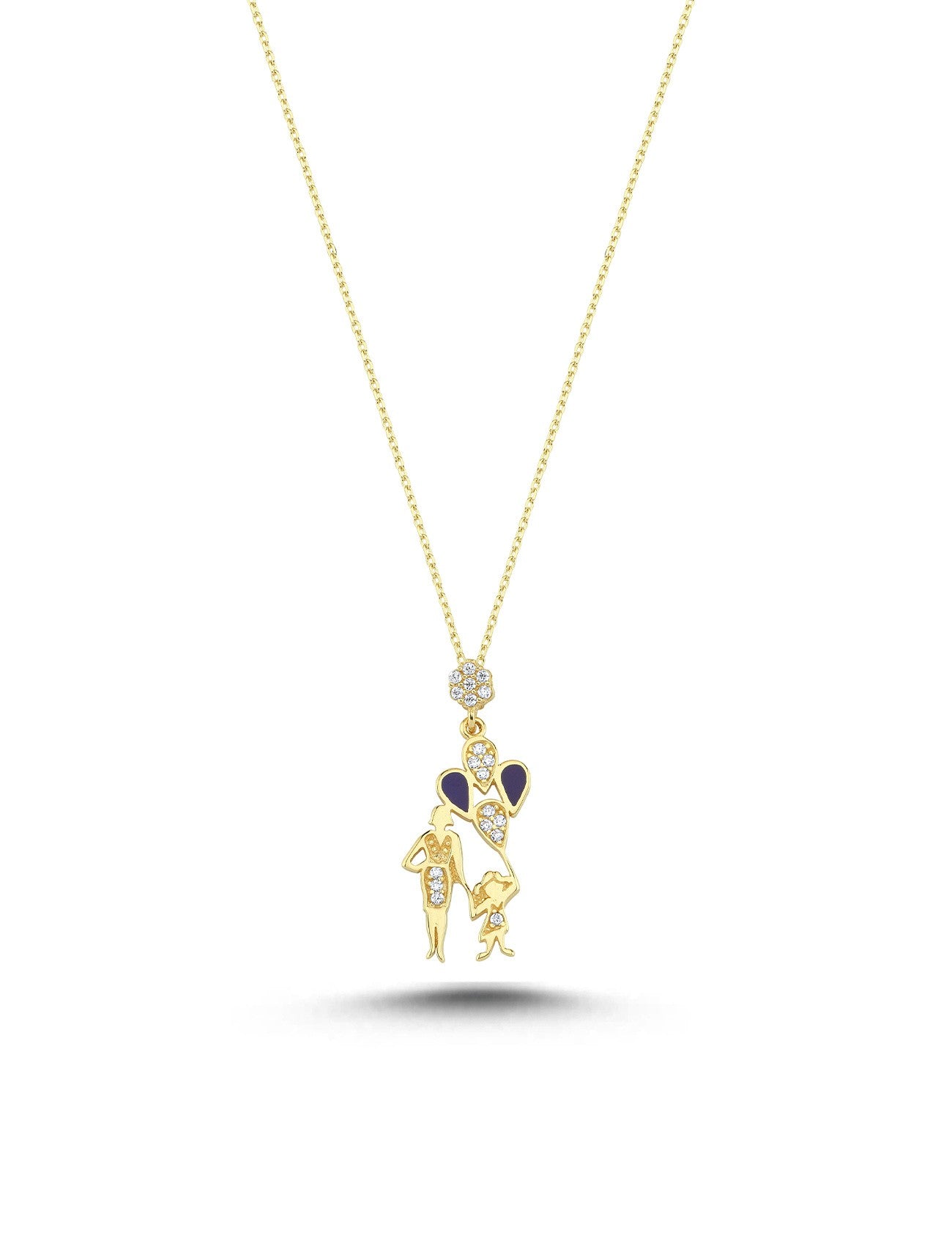 14K Mother & Daughter Gold Necklace
