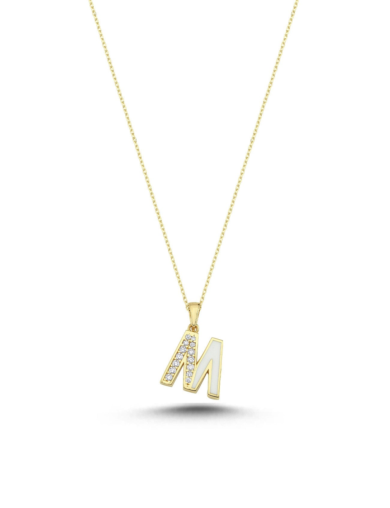 14K Stone-Set M Letteri Gold Necklace Main image