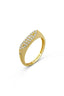 Row Stone-Set Pinky Gold Ring