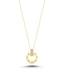 14K Stone-Set Hoop Gold Necklace