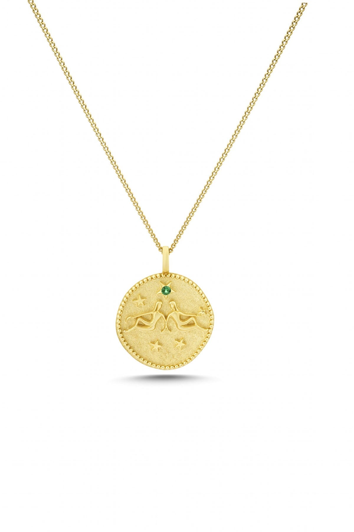 Gemini Zodiac 14K Gold Necklace