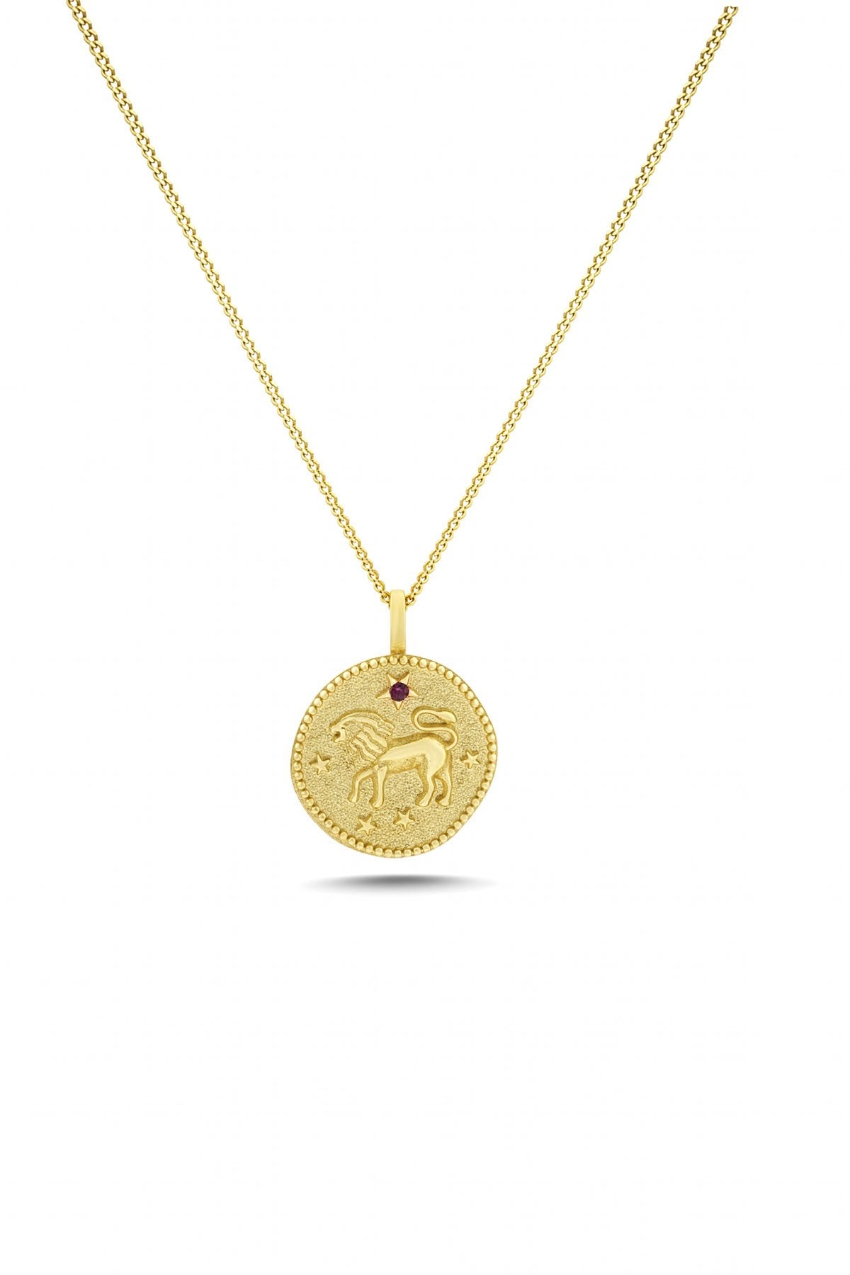 Leo Zodiac 14K Gold Necklace