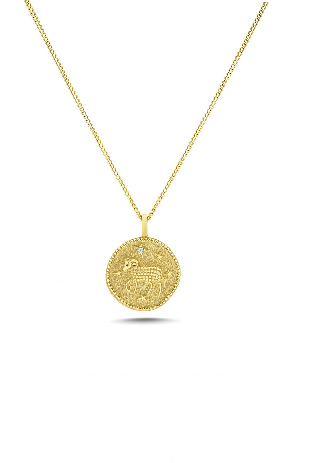 Capricorn Zodiac 14K Gold Necklace