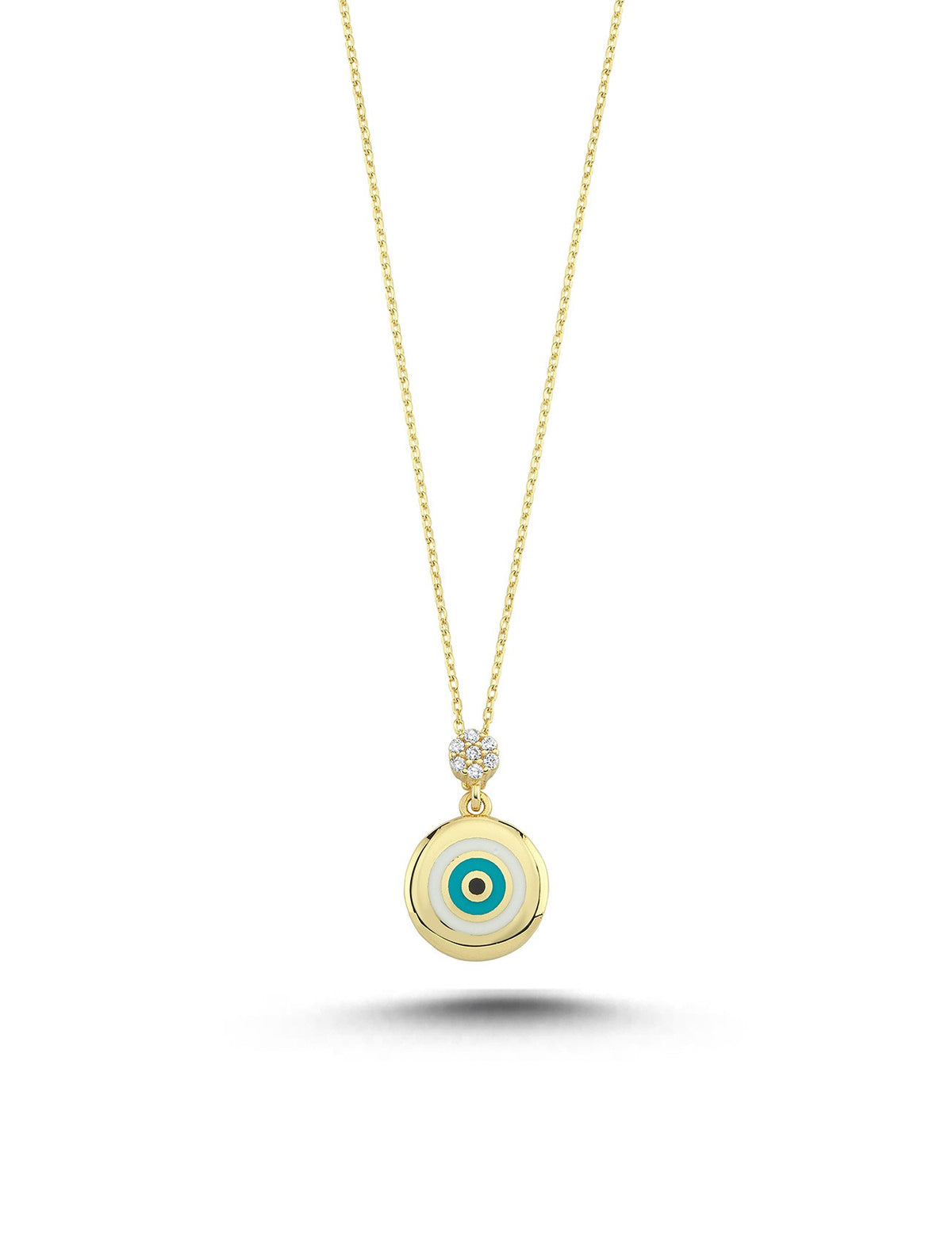 14K Enamel Gold Necklace
