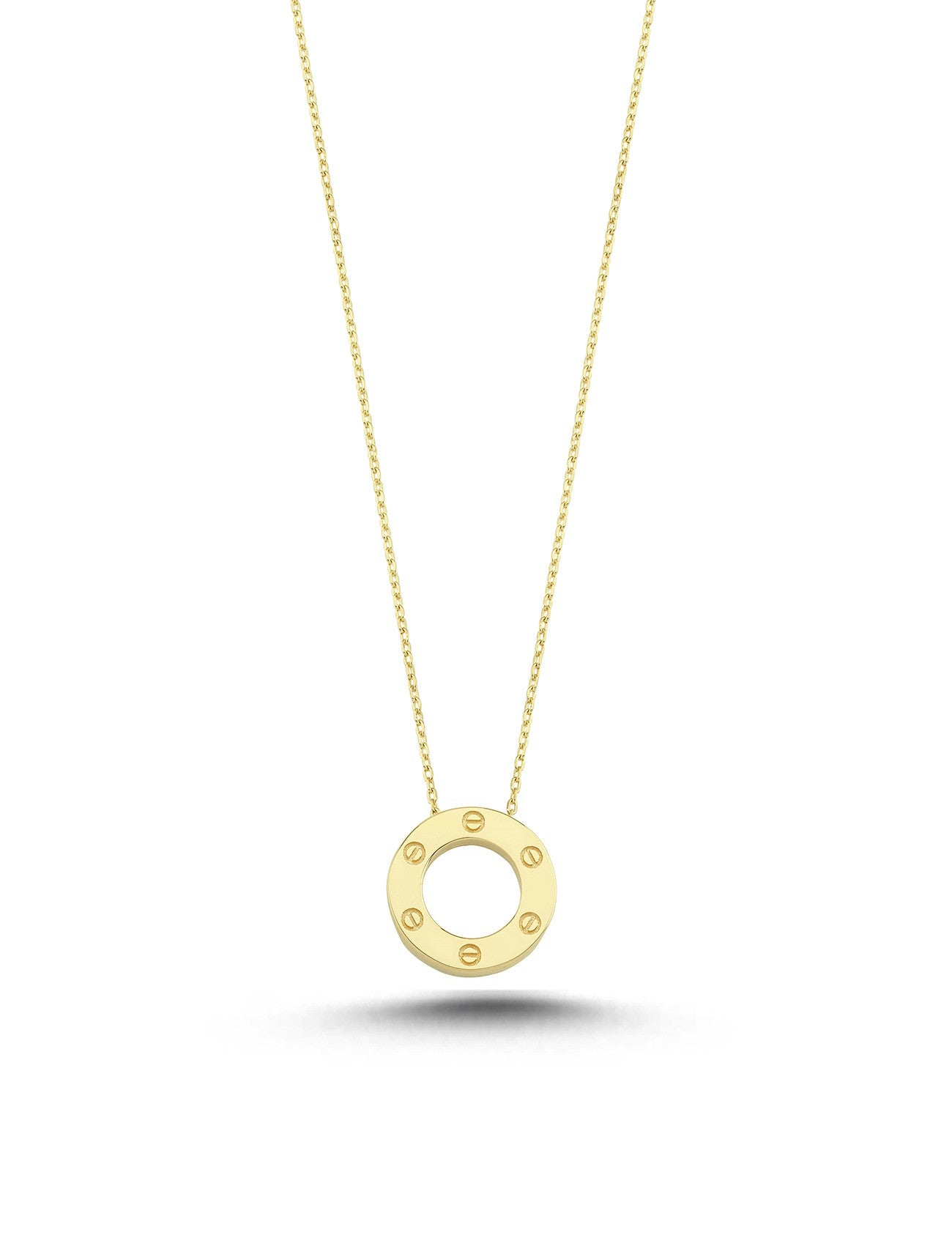 14K Hoop Gold Necklace