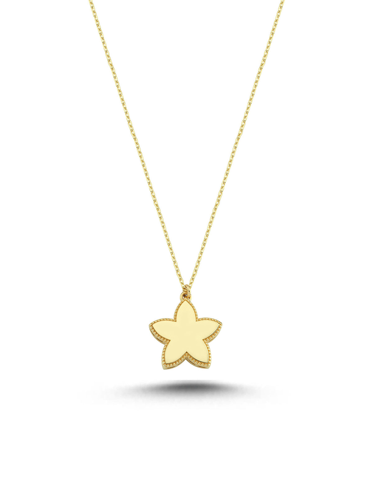 14K Star Plain Gold Necklace Main image