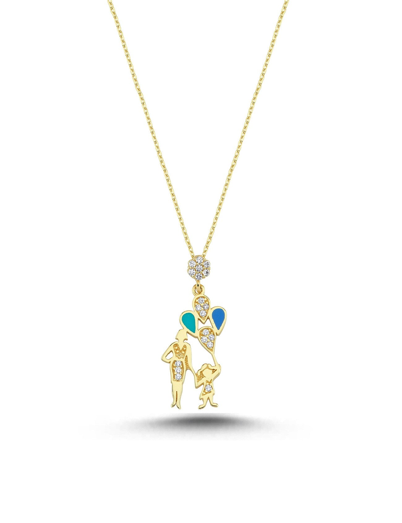 14K Mother & Daughter Gold Necklace Main image