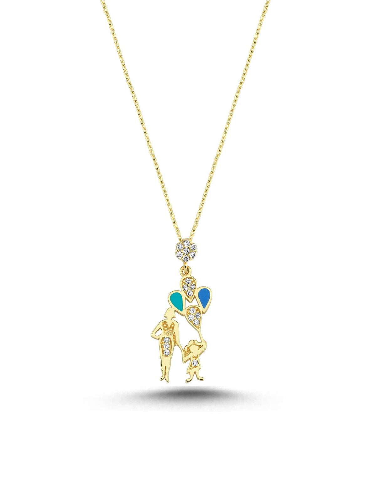 14K Mother & Daughter Gold Necklace