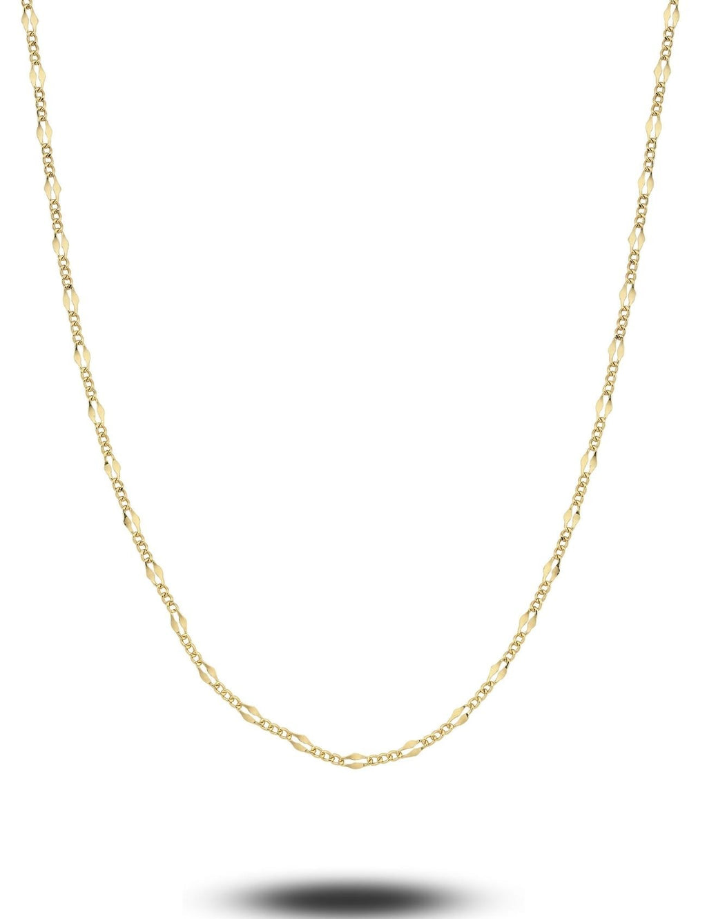 14K Boomerang Detail Chain Gold Necklace