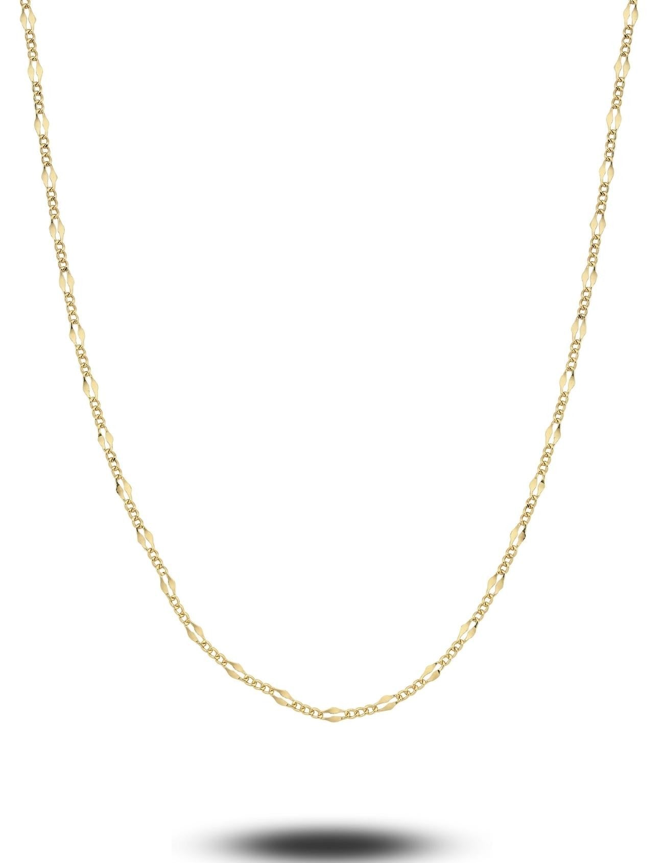 14K Boomerang Detail Chain Gold Necklace