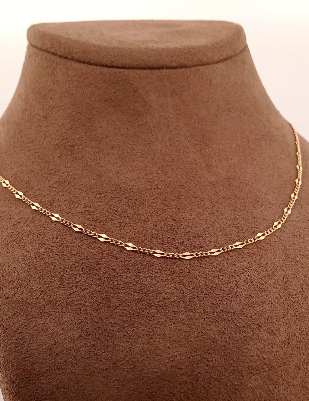 14K Boomerang Detail Chain Gold Necklace