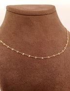 14K Boomerang Detail Chain Gold Necklace