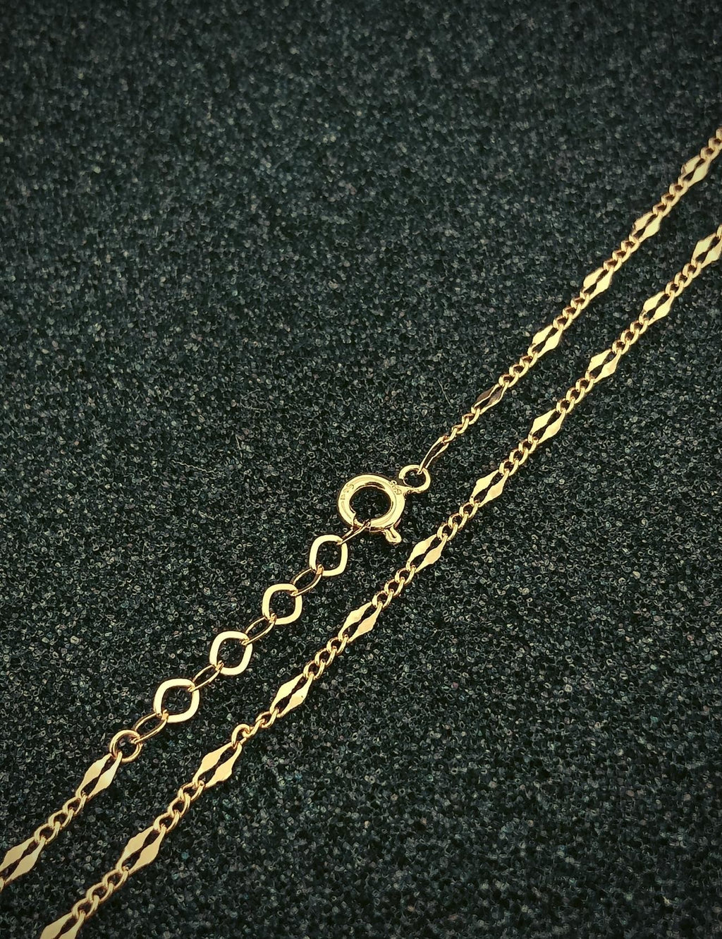 14K Boomerang Detail Chain Gold Necklace