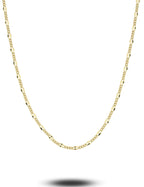 14K Boomerang Detail Bold Chain Gold Necklace