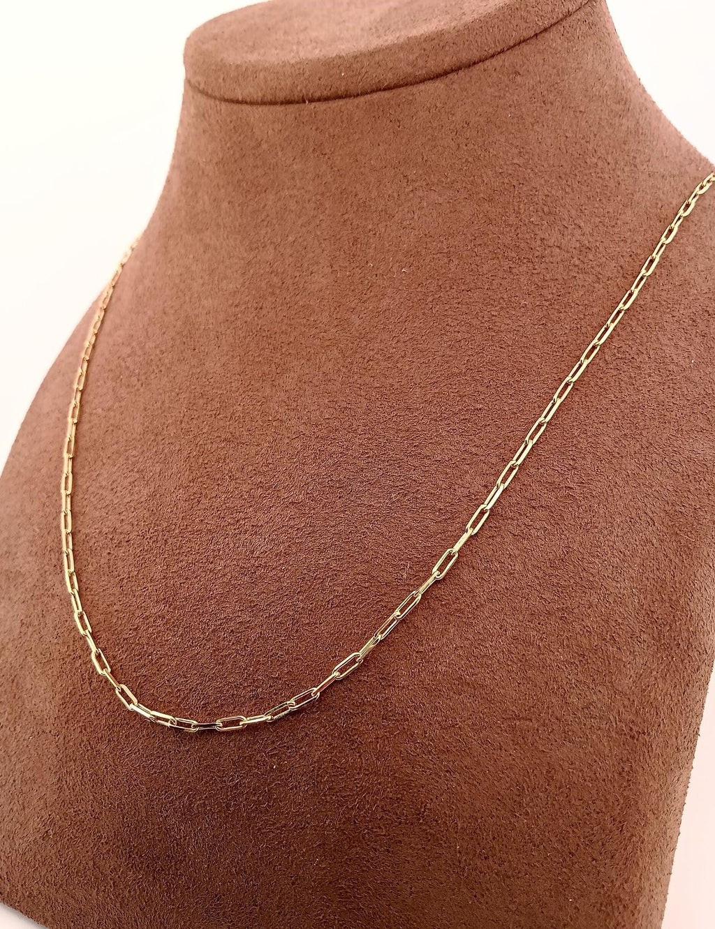 14K Paperclip Chain Gold Necklace