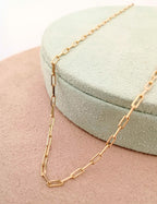 14K Paperclip Chain Gold Necklace