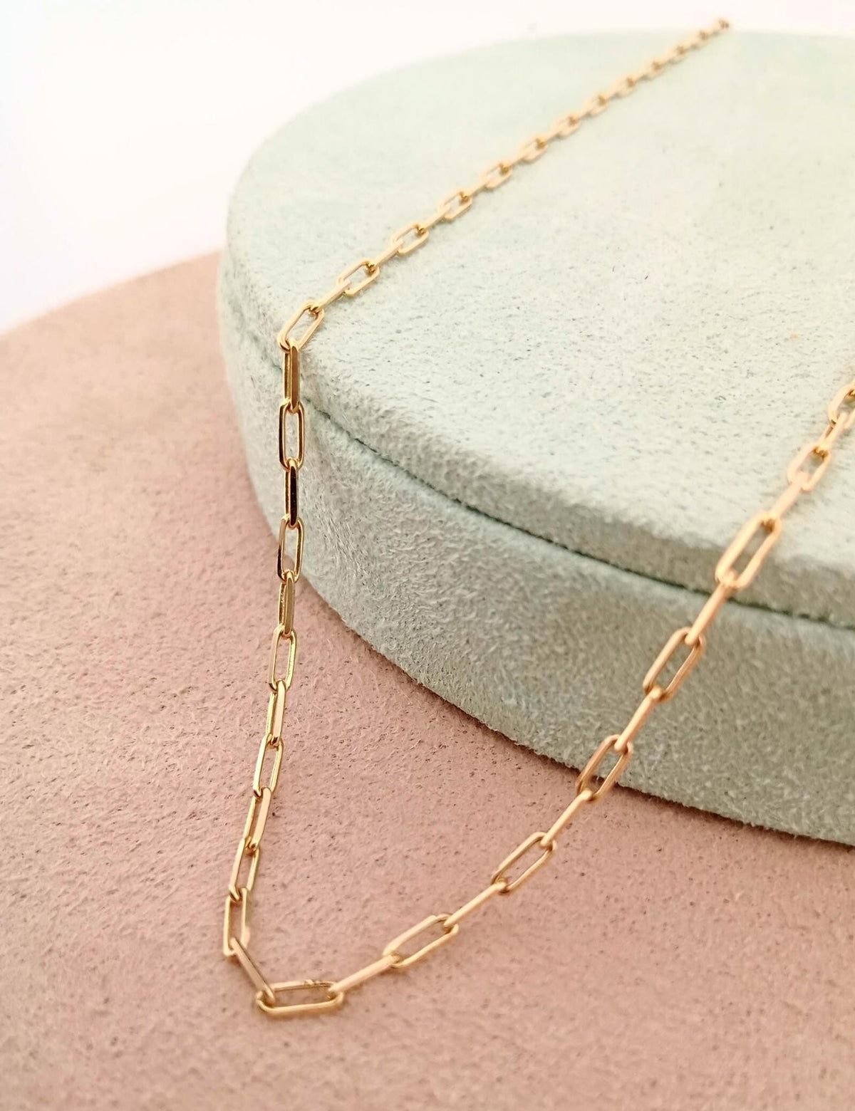 14K Paperclip Chain Gold Necklace