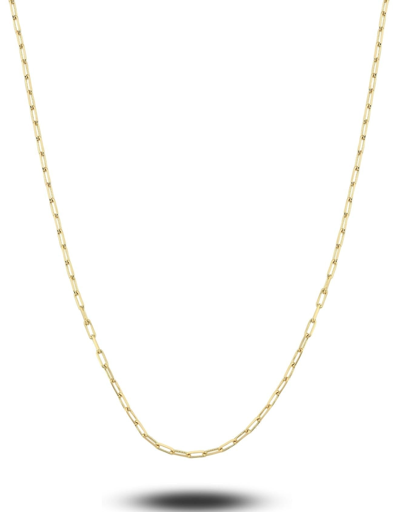 14K Paperclip Chain Gold Necklace