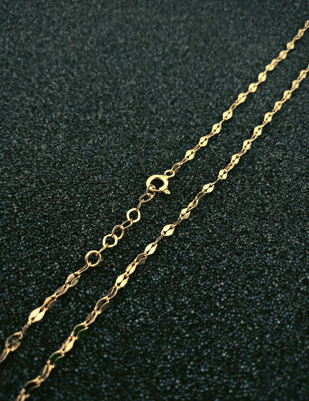 14K Boomerang Chain Gold Necklace