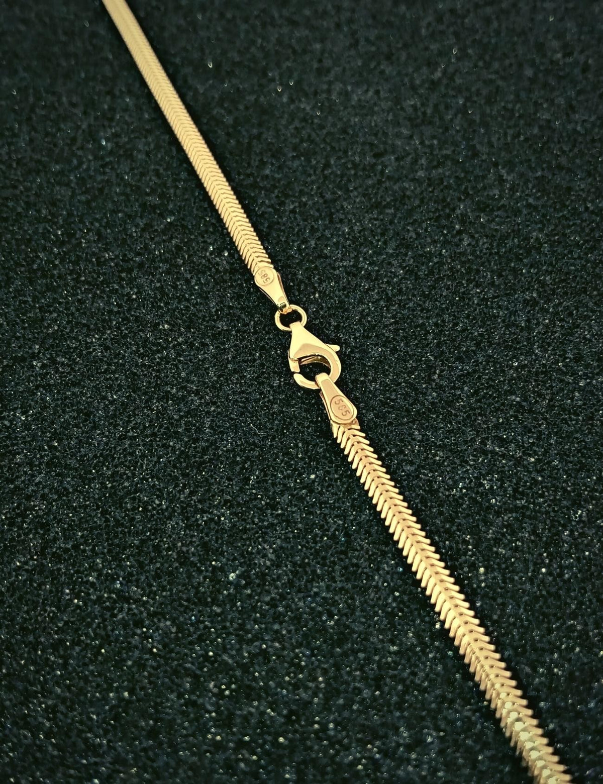 14K Herringbone Chain Gold Necklace