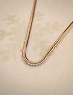14K Herringbone Chain Gold Necklace