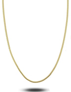 14K Herringbone Bold Chain Gold Necklace