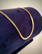 14K Herringbone Bold Chain Gold Necklace