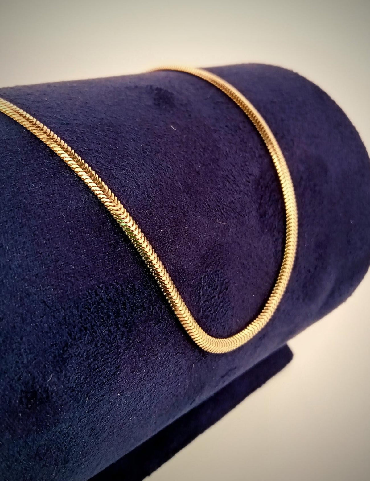 14K Herringbone Bold Chain Gold Necklace