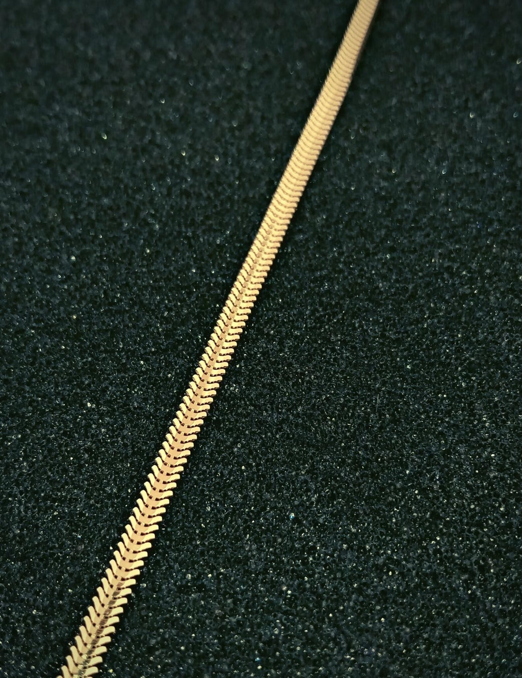 14K Herringbone Bold Chain Gold Necklace
