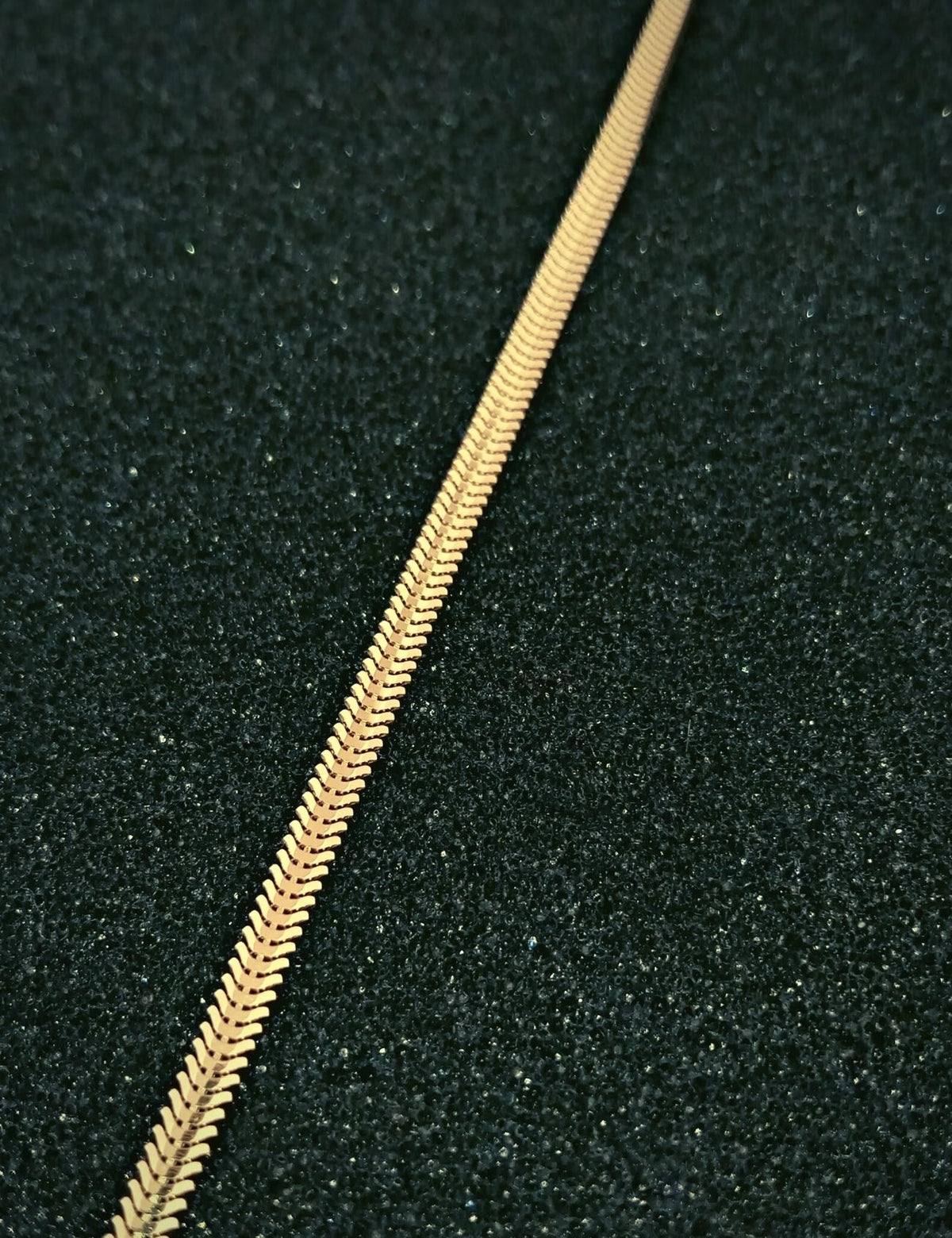 14K Herringbone Bold Chain Gold Necklace