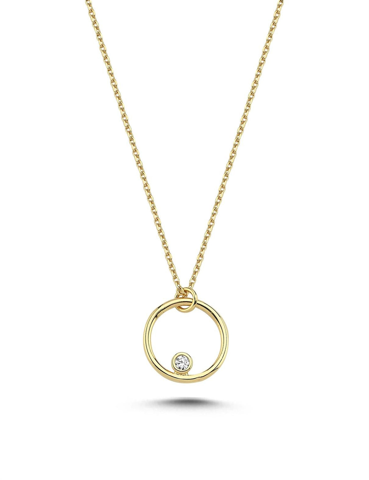 14K Hoop Gold Necklace Main image