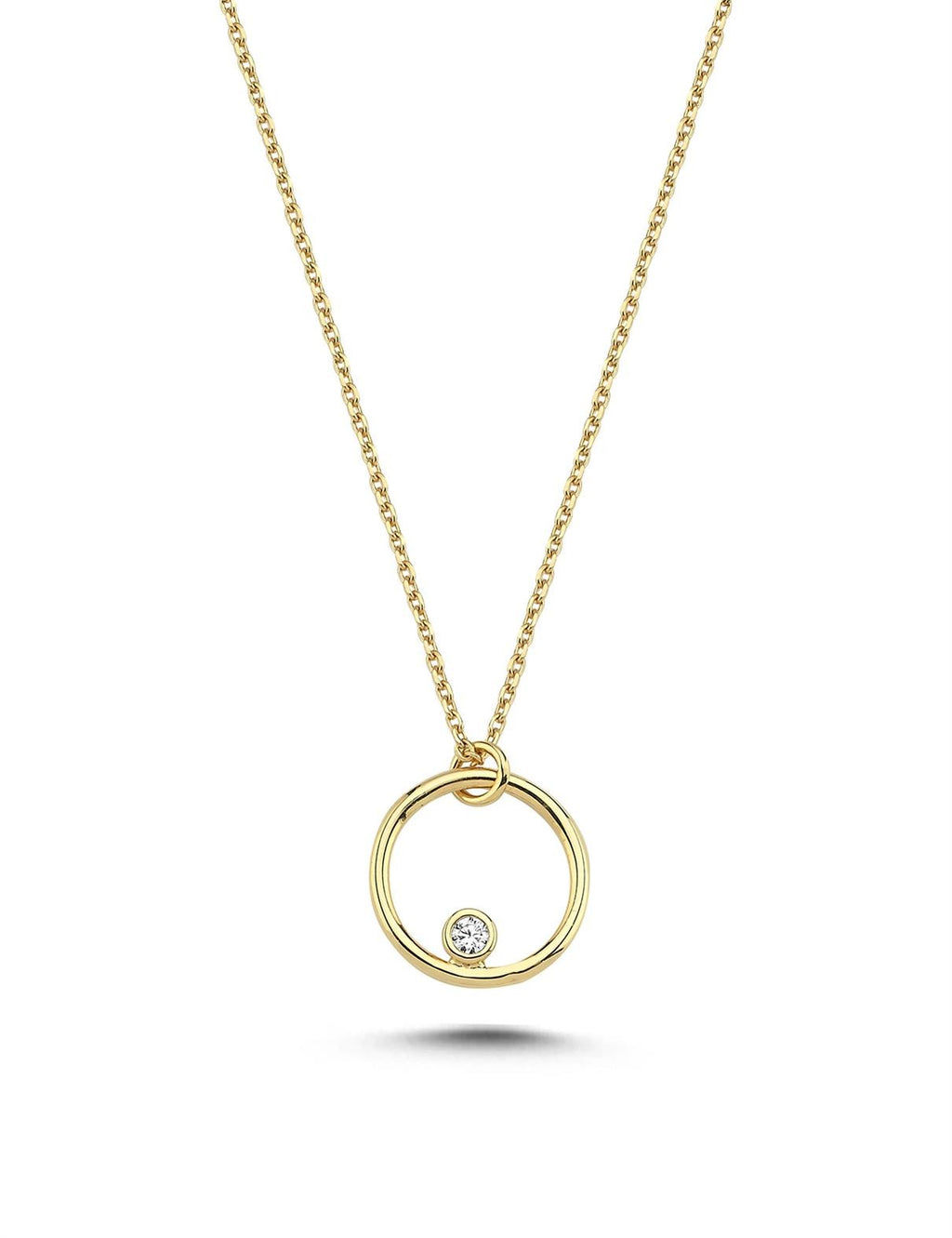 14K Hoop Gold Necklace