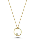 14K Hoop Gold Necklace