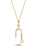 14K Clover Pendant Gold Necklace