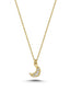 14K Crescent Moon Gold Necklace