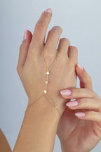 14K Star Gold Hand Chain Bracelet