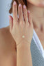 14K Round Gold Hand Chain Bracelet