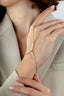 14K Interlocking Clovers Gold Hand Chain Bracelet