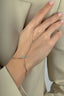 14K Enamel Floral Gold Hand Chain Bracelet