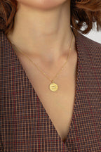 Taurus Zodiac 14K Gold Necklace