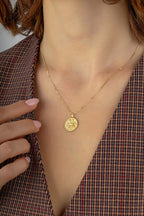 Taurus Zodiac 14K Gold Necklace