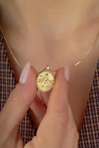 Gemini Zodiac 14K Gold Necklace