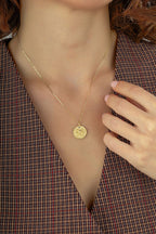 Cancer Zodiac 14K Gold Necklace