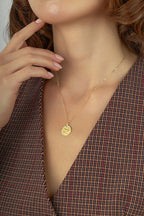 Cancer Zodiac 14K Gold Necklace