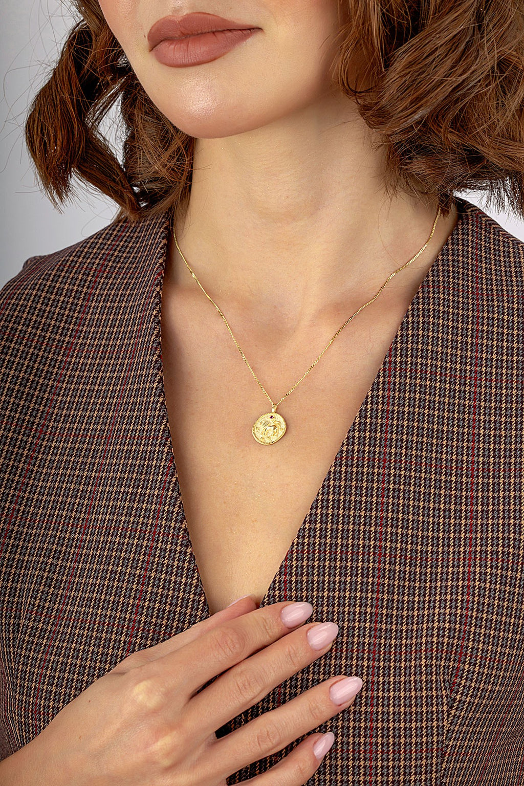 Leo Zodiac 14K Gold Necklace