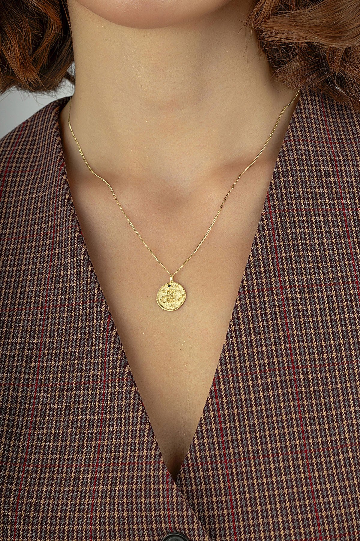Scorpio Zodiac 14K Gold Necklace Secondary image