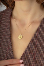 Pisces Zodiac 14K Gold Necklace