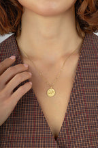 Virgo Zodiac 14K Gold Necklace